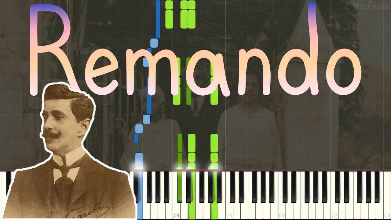 Ernesto Nazareth - Remando 1896 (Brazilian Tango / Maxixe / Choro Piano Synthesia)