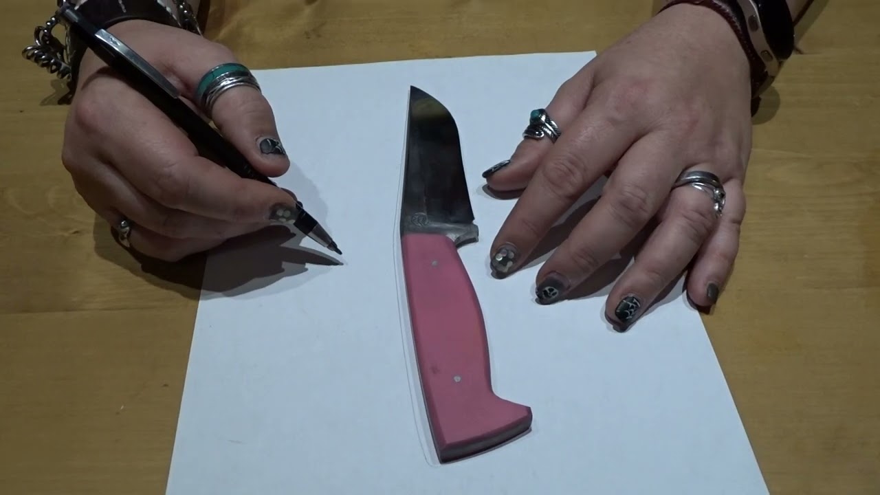 conception d'un patron pour un &eacute;tui de couteau par Marl&egrave;ne, enjoy !!!