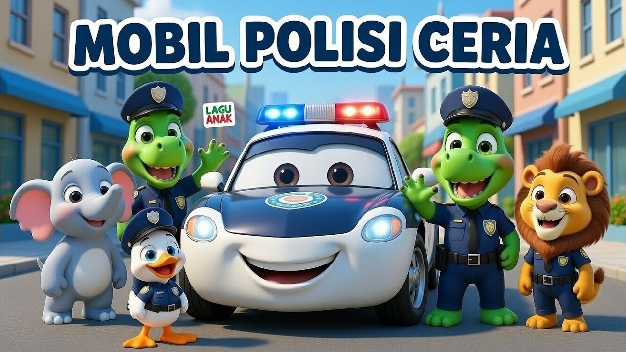 Mobil Polisi Ceria 🚨 | Lagu Anak Seru Bersama Gigi & Teman