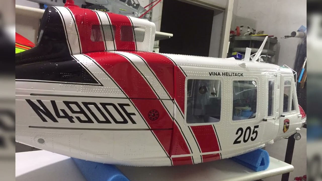Costruzione Huey Bell 205 turbina Vario Helicopter scala 1/6