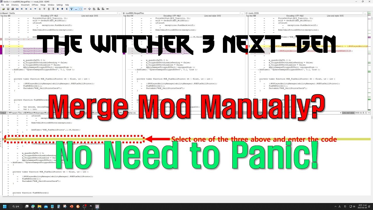 How to Merge THE WITCHER 3 Next-Gen Mods - Examples 'Slots Slots Slots' Mod