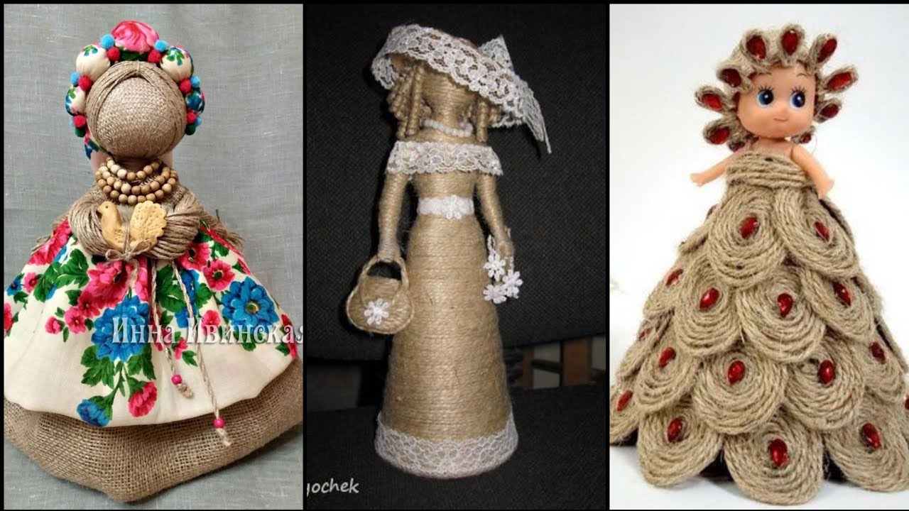 Amazing Jute Craft Doll Decoration Ideas - Jute Craft Ideas - Amazing Craft Ideas