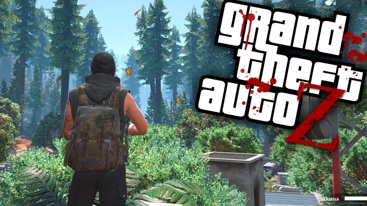 GTA V ZOMBIES - Enfrentando MUITOS ZUMBIS na FLORESTA (GTA 5 MOD Survival Zombie)