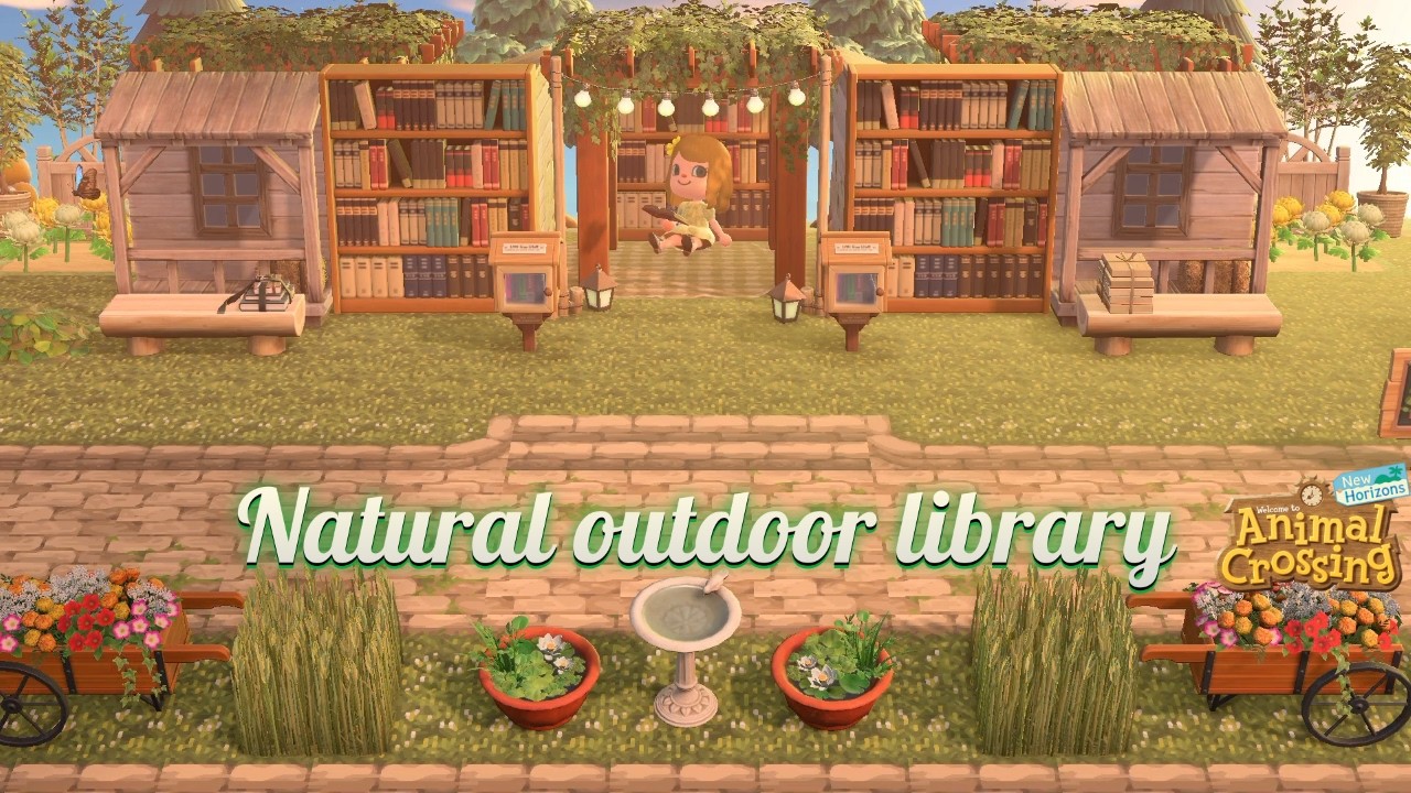 Natural outdoor library || Speed Build || Animal Crossing: New Horizons
