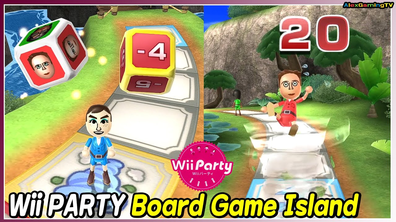 Wii Party - Board Game Island (Standard com) Eddy vs Barbara vs Ai vs Anna | AlexGamingTV