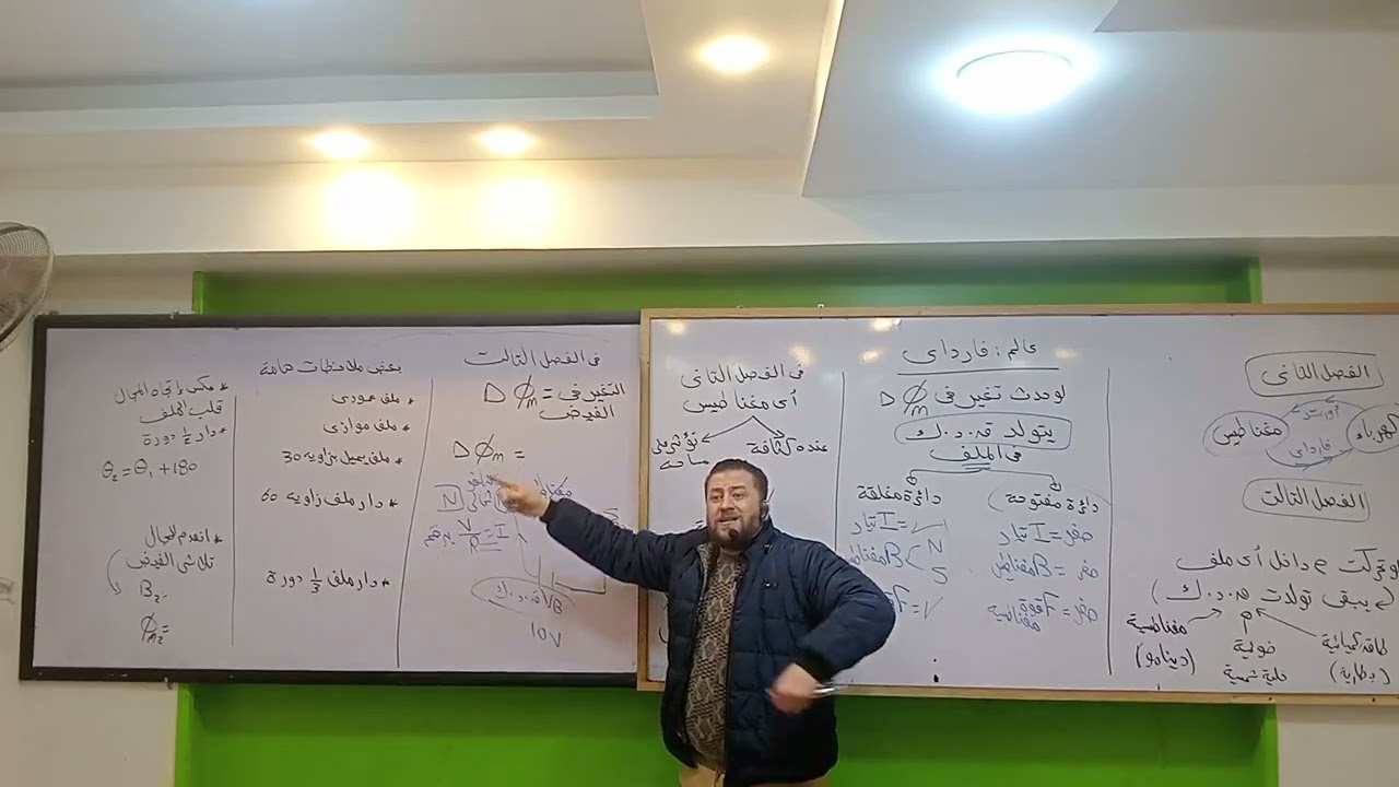 الفيزياء للثانوية العامة والأزهرية 2026 | الفصل الثالث| شرح قانون فاراداي للحث