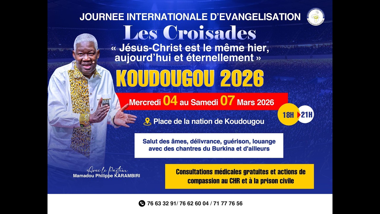 Ouverture Officielle de la Croisade  « JESUS-CHRIST EST LE MEME HIER, AUJOURD’HUI ET ETERNELLEMENT»