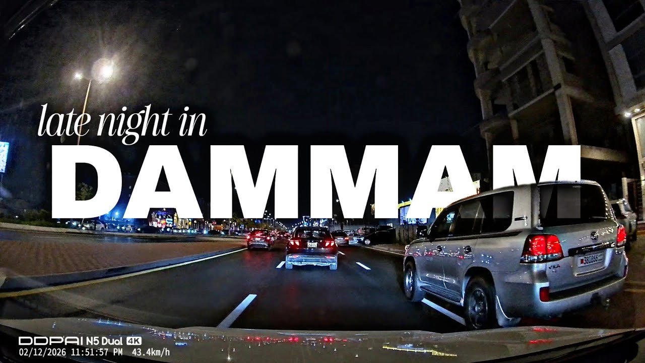 Night Ride going to Dammam  from Jubail City | DDPAI N5 DUAL DASH CAM