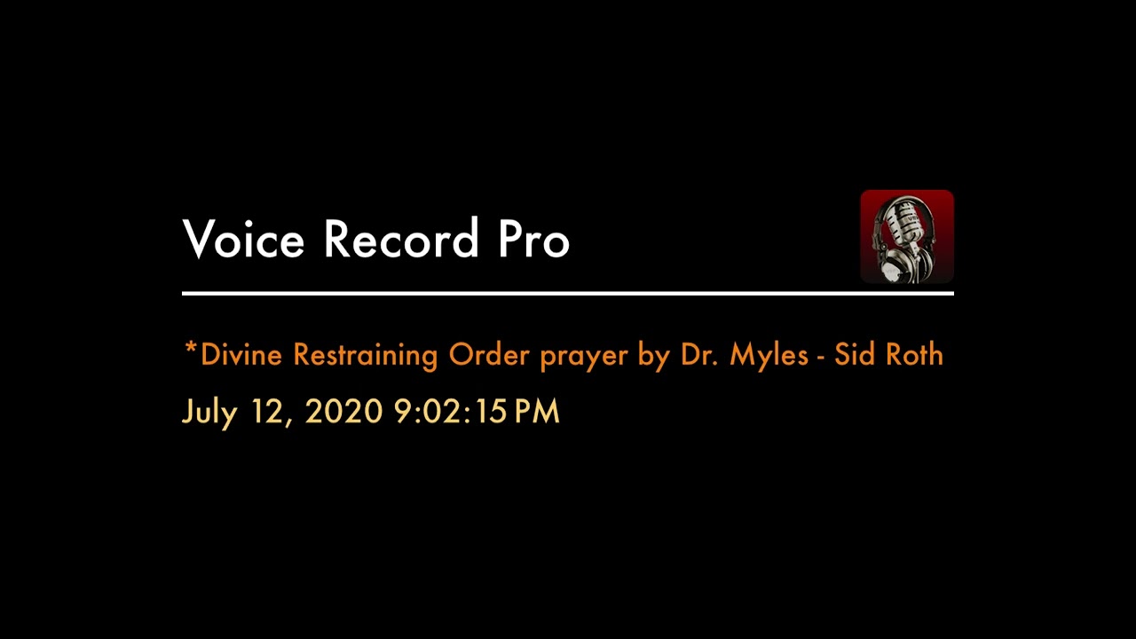 *Divine Restraining Order prayer by Dr. Myles - Sid Roth