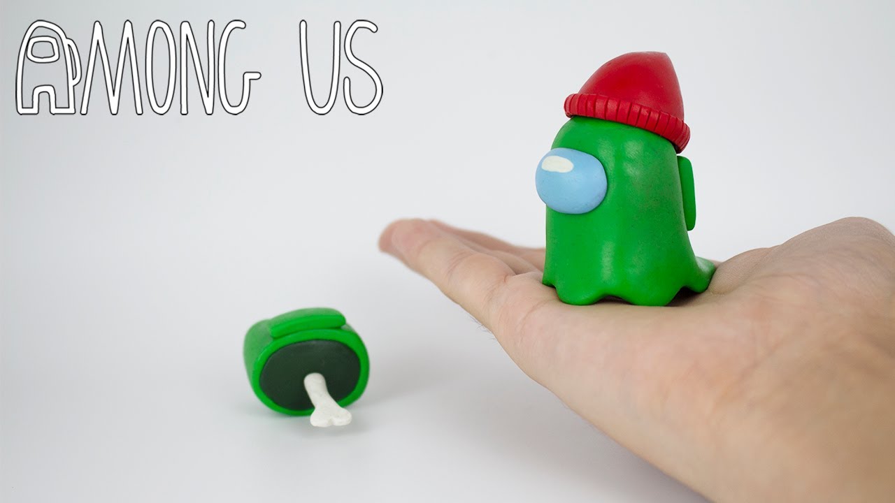Como hacer a Fantasma de Tripulante verde de Among Us de plastilina