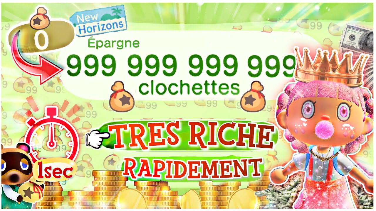 COMMENT AVOIR 999 999 999 CLOCHETTES EN 1 SECONDE DANS ANIMAL CROSSING NEW HORIZONS 3.0 !!! 💸
