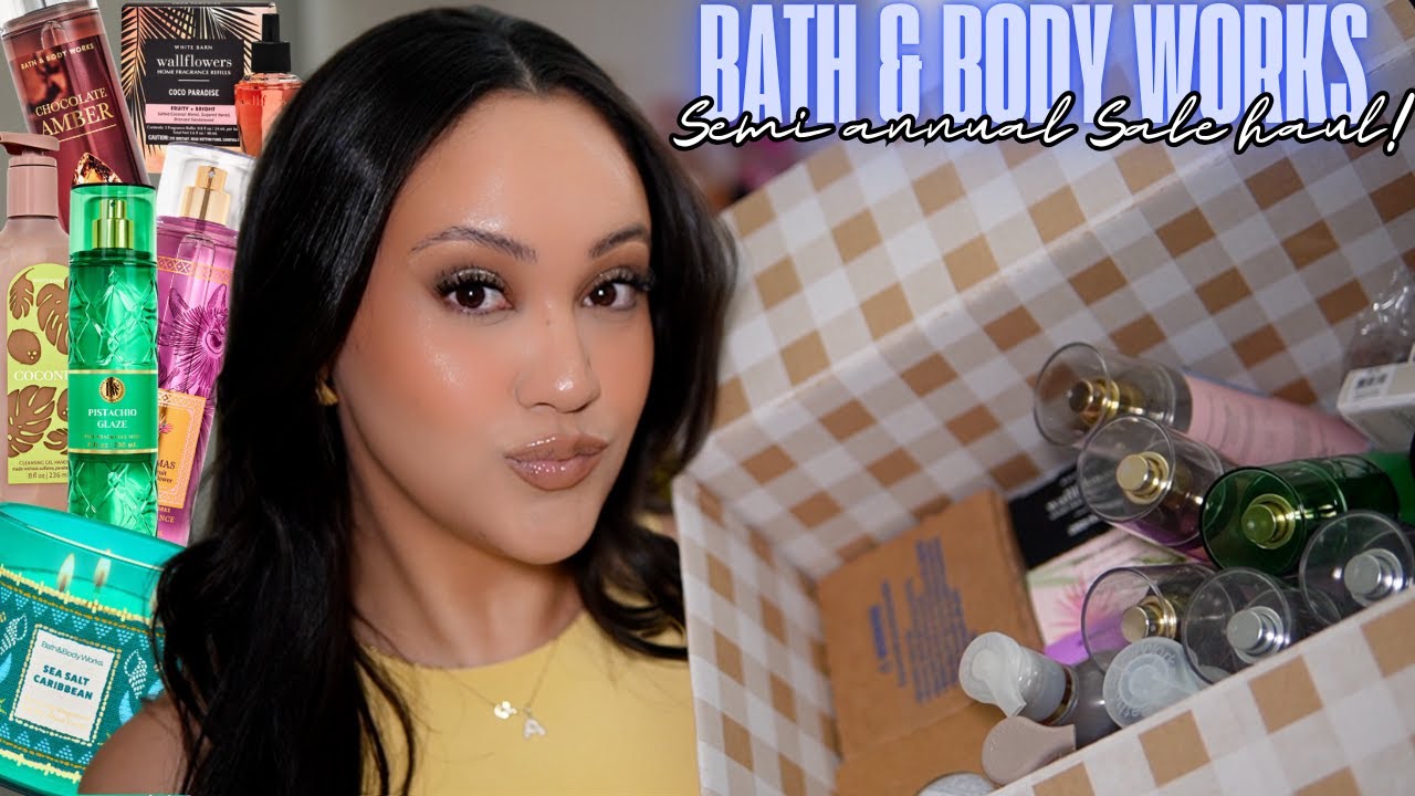 BATH & BODY WORKS SEMI ANNUAL SALE HAUL!! 🛍 FRAGRANCE, CANDLES + MORE! | AMY GLAM ✨