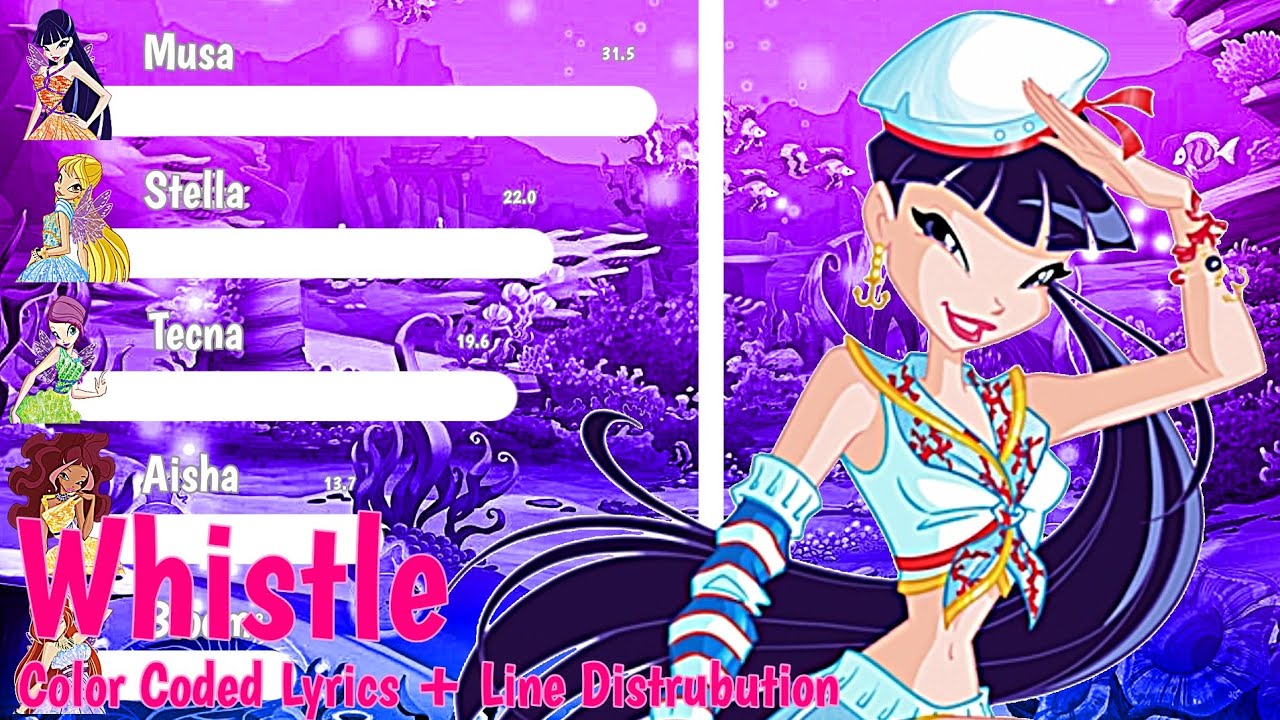 Club Winx - Whistle - Bye Fanmade BLACKPINK (Color Coded Lyrics + Line Distrubution)