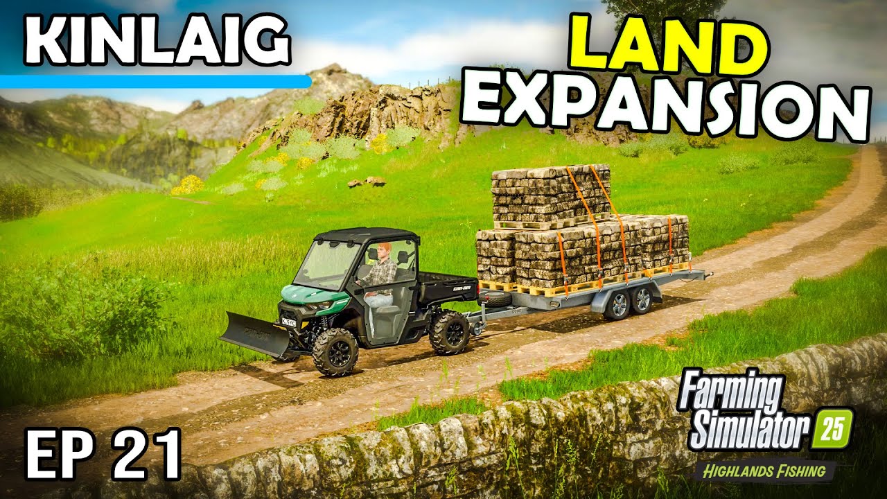 ГРАНДИОЗНОЕ РАСШИРЕНИЕ ЗЕМЕЛЬ! &mdash; Highlands Fishing | Farming Simulator 25 &mdash; Эпизод 21