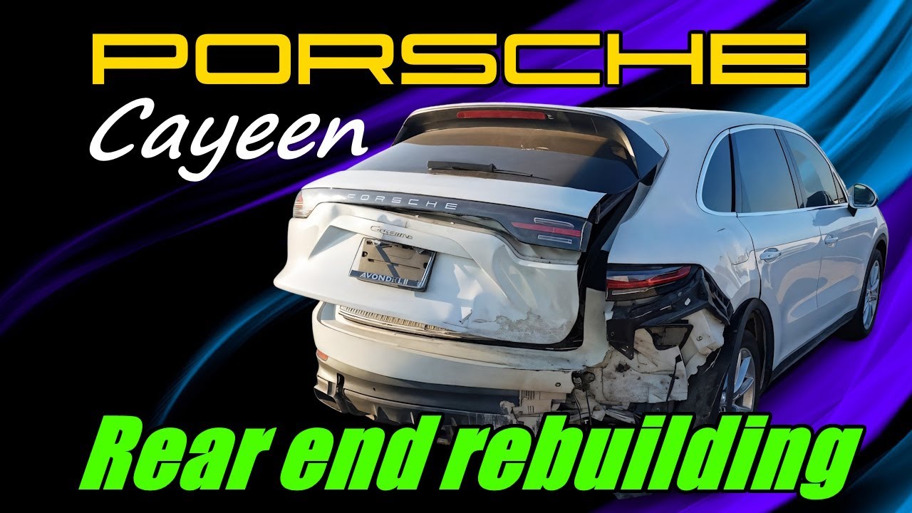 Porsche Cayeen. Difficult rear end repair
