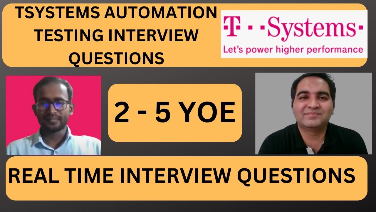 T Systems Interview Questions | Real Time Interview Questions and Answers