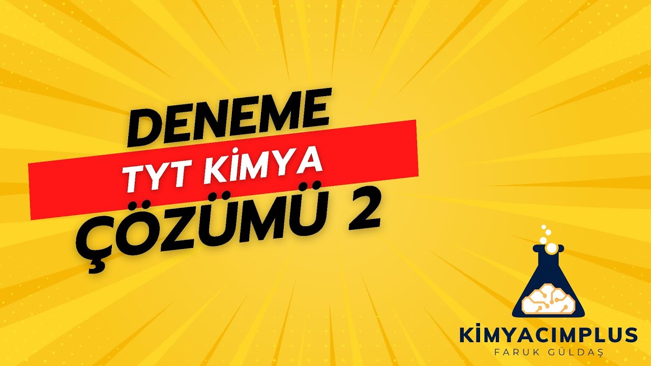 YKS | TYT Kimya Branş Denemesi2 (Konu Tekrarlı) || TYT 2024 | AYT Kimya