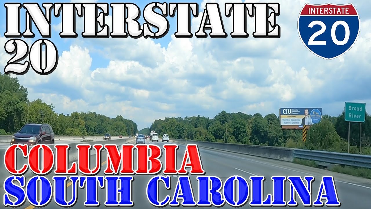 I-20 East - Columbia - South Carolina - 4K Highway Drive