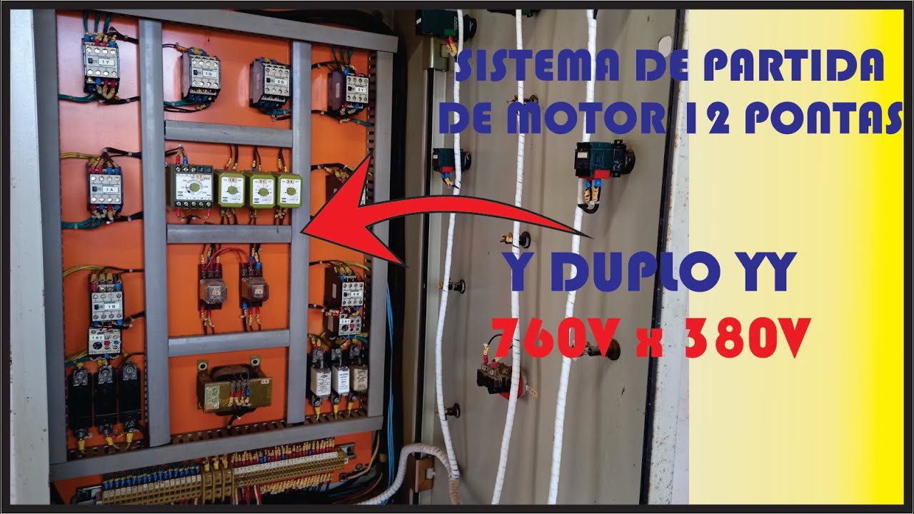 SISTEMA DE PARTIDA DE MOTOR 12 PONTAS ESTRELA DUPLA ESTRELA 380V, 760V