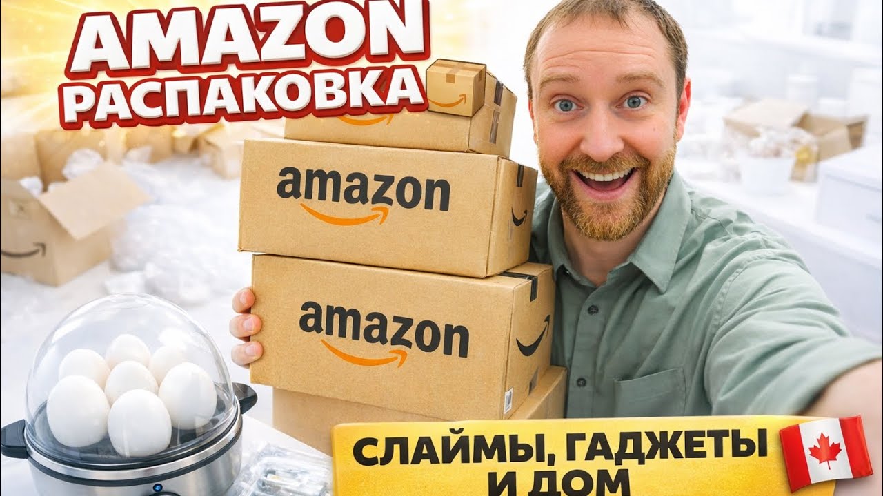 ЧТО МЫ ЗАКАЗАЛИ НА АМАЗОН? 🤔 Странный набор: слаймы детям, яйцеварка и ремонт. Canada 2026