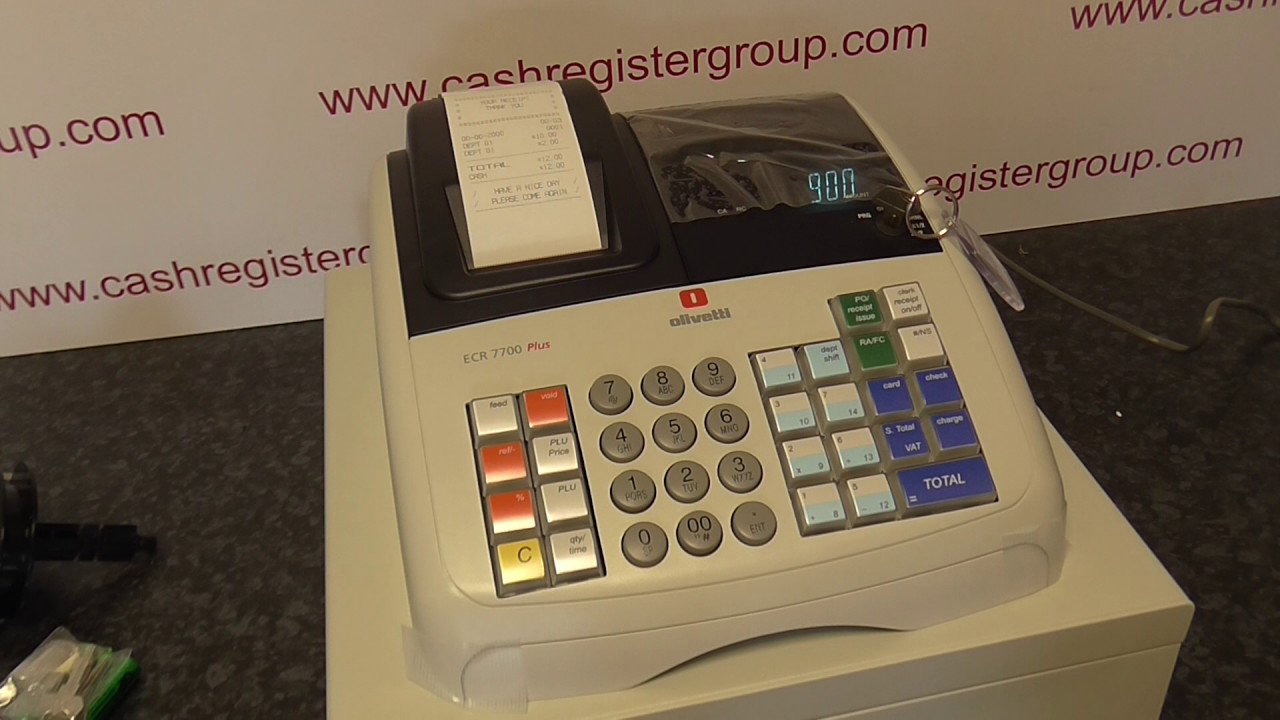 Olivetti ECR7700/ ECR7700 ECO Quick start set up