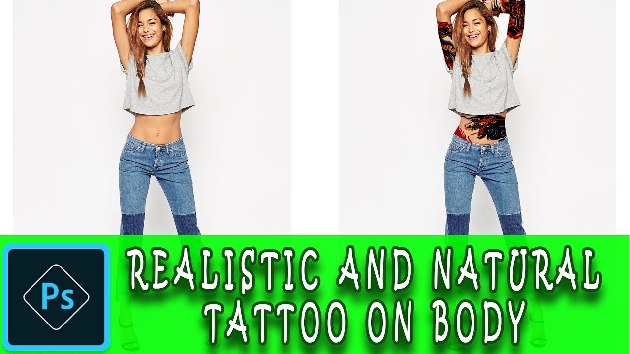 🆕🔥Photoshop video tutorials 2019: How to Add Realistic Body Tattoo in Photoshop| Realistic tattoo