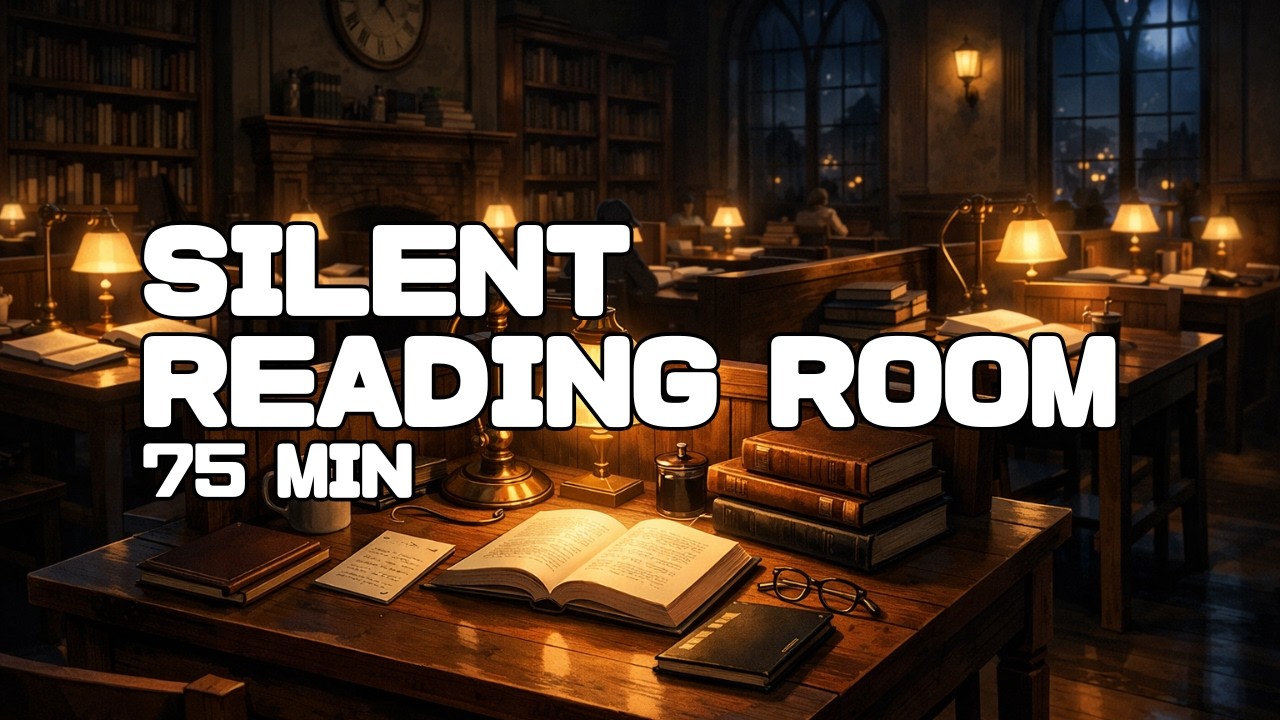 Silent Reading Room 🌙 75 Minutes of Deep Focus Lofi for Studying & Working