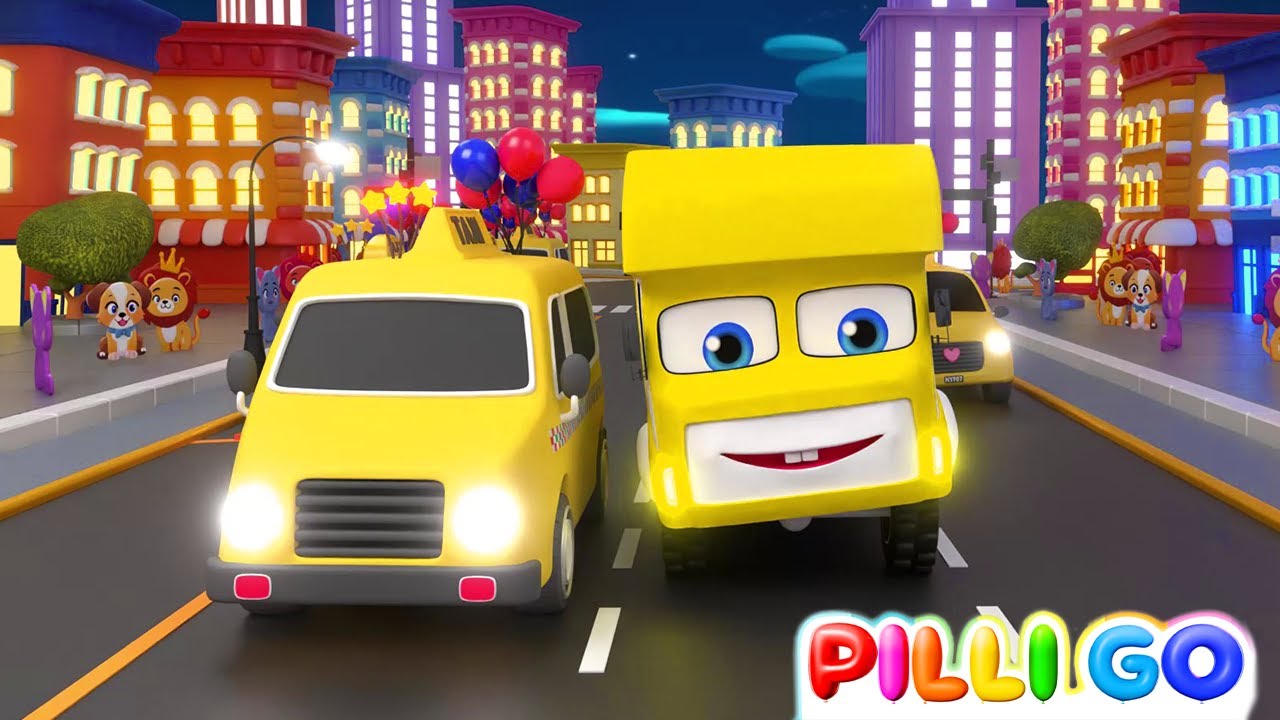 Latest Wheels On The Bus | Go Round and Round | All Through The Town | Nursery Rhymes | Pilli Go