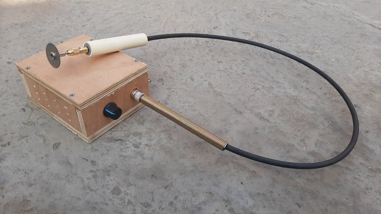 How To Make Powerful Dremel Tool With Flexible Shaft At Home | DIY Dremel Tool