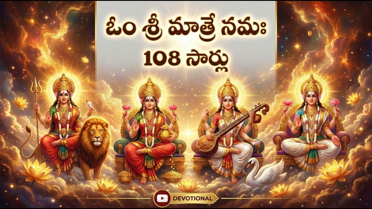 ఆదిశక్తి మంత్రం | ఓం శ్రీ మాత్రే నమః 108 సార్లు| Adi Shakti Mantra | Om Sri Matre Namah | 108 Times