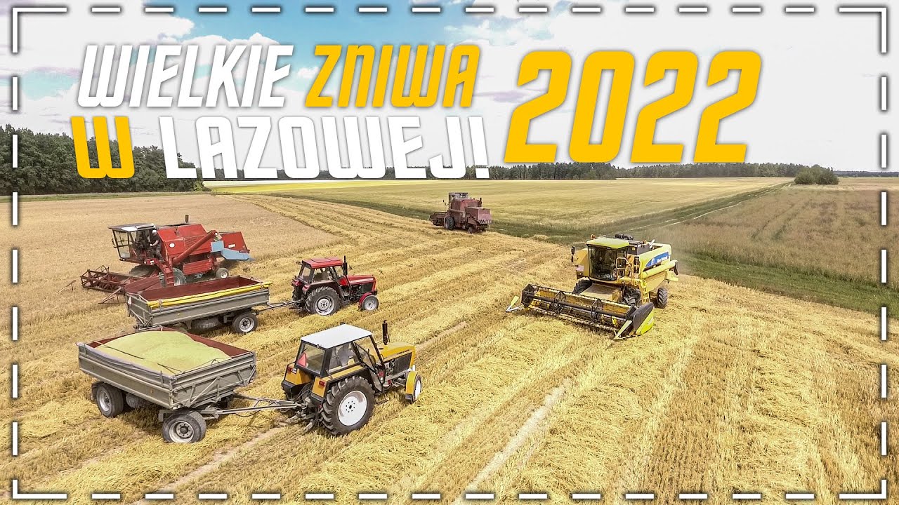 WIELKIE ŻNIWA w ŁAZOWEJ! ☆ KOSZENIE JĘCZMIENIA 2022 ✔ AKCJA NA 5 KOMBAJNÓW ☆ PEŁNA MOC URSUSÓW ✔ ABT