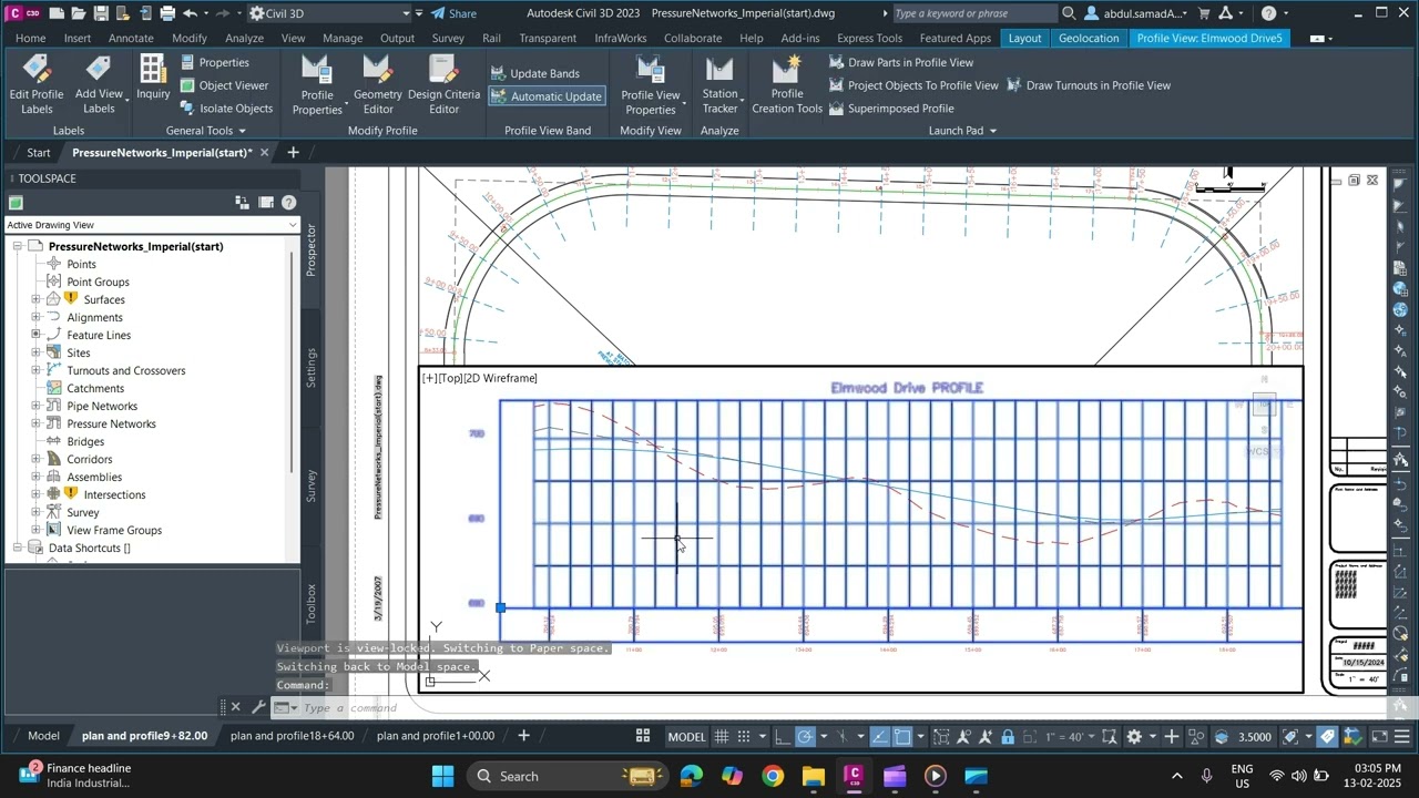 Edit Matchline, View Frames and Profile view in Civil 3d! (Plan Production Edits) #civil3d #yt