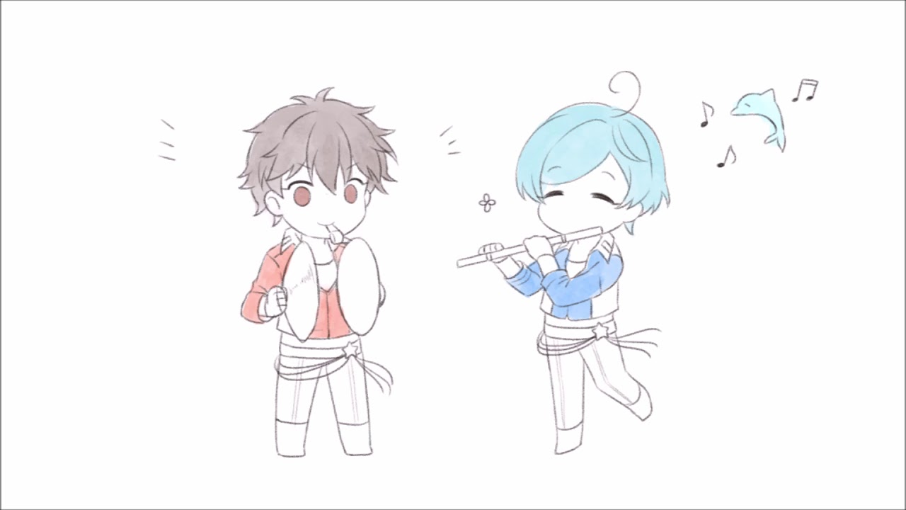 [手描きあんスタ] 유성대가 웨스턴쇼를 연주하는 영상