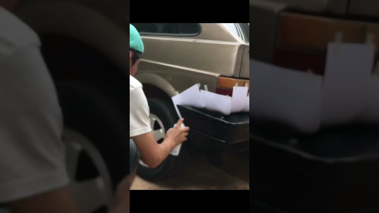 Pintando o p&aacute;ra-choque Gol Quadrado 💥