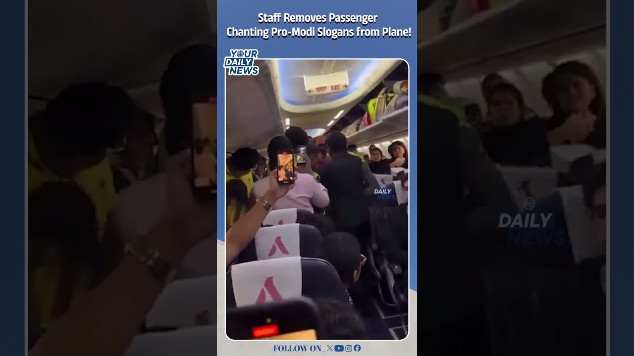 Passenger Removed from Flight for Shouting Pro-Modi Slogans | ModiHaiTohMumkinHai |