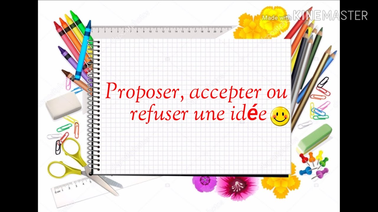 Proposer, accepter ou refuser une idée : اقتراح، قبول أو رفض فكرة معينة