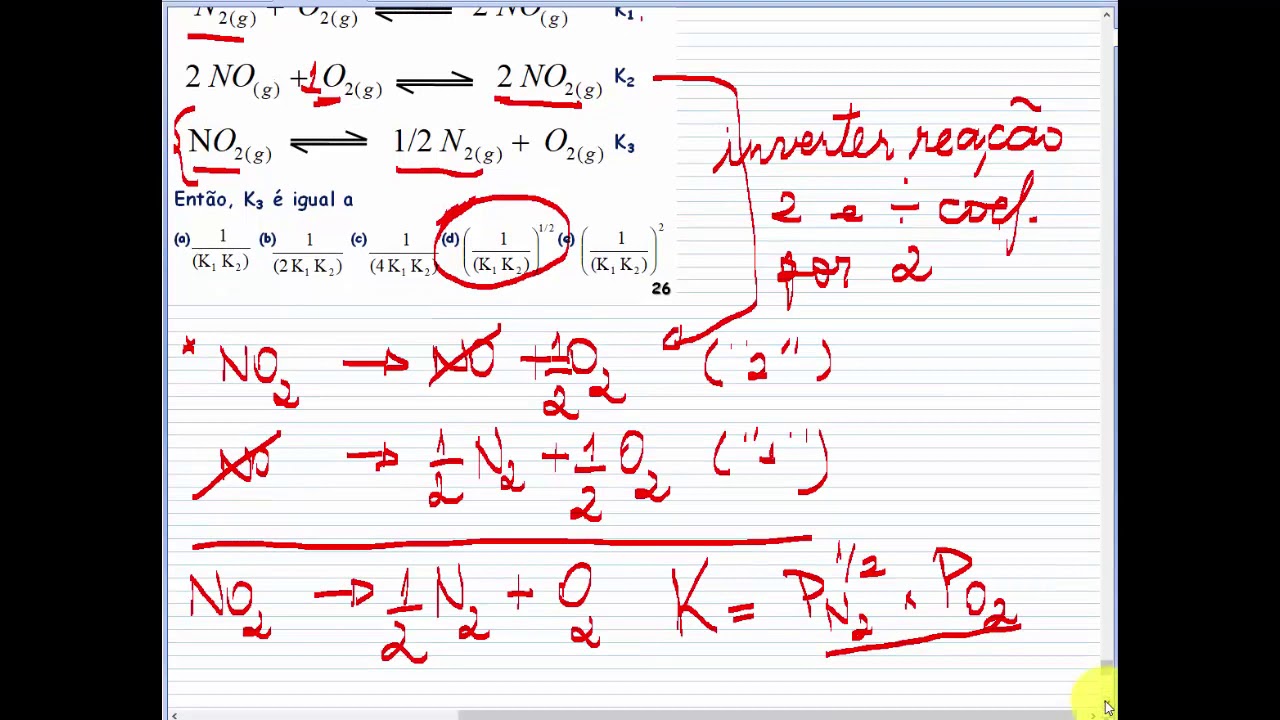 Equil&iacute;brio Qu&iacute;mico  (Aula 15): resolvendo quest&atilde;o do vestibular do ITA (ano 2015)