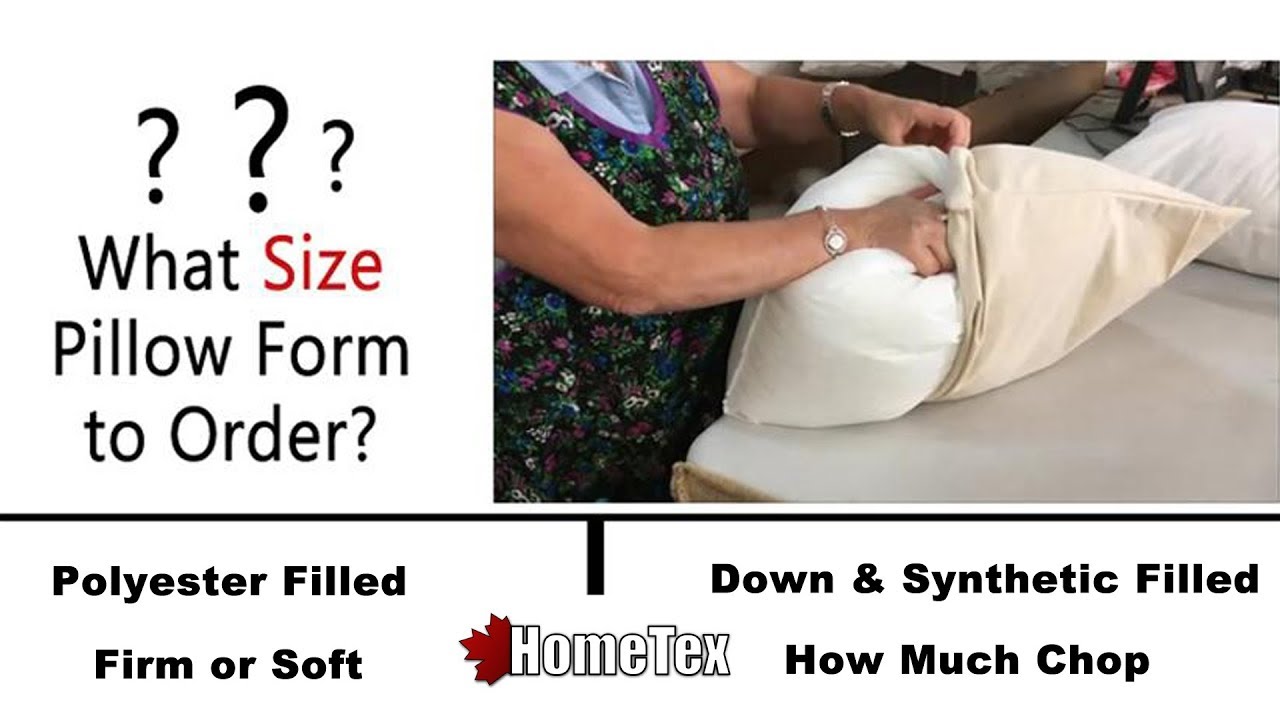 Hometex.ca Pillow Insert Sizing