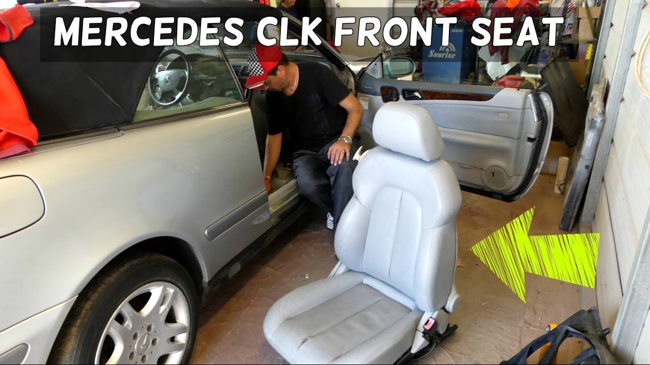 MERCEDES CLK W208 FRONT SEAT REMOVAL REPLACEMENT DRIVER PASSENGER