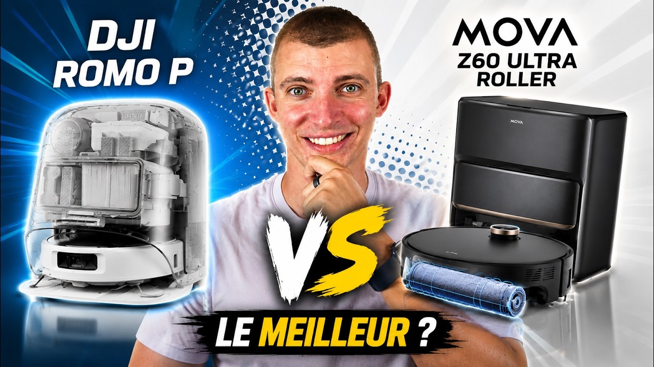 MOVA Z60 Ultra Roller Complete vs DJI ROMO P : Le meilleur robot aspirateur à serpillères ?