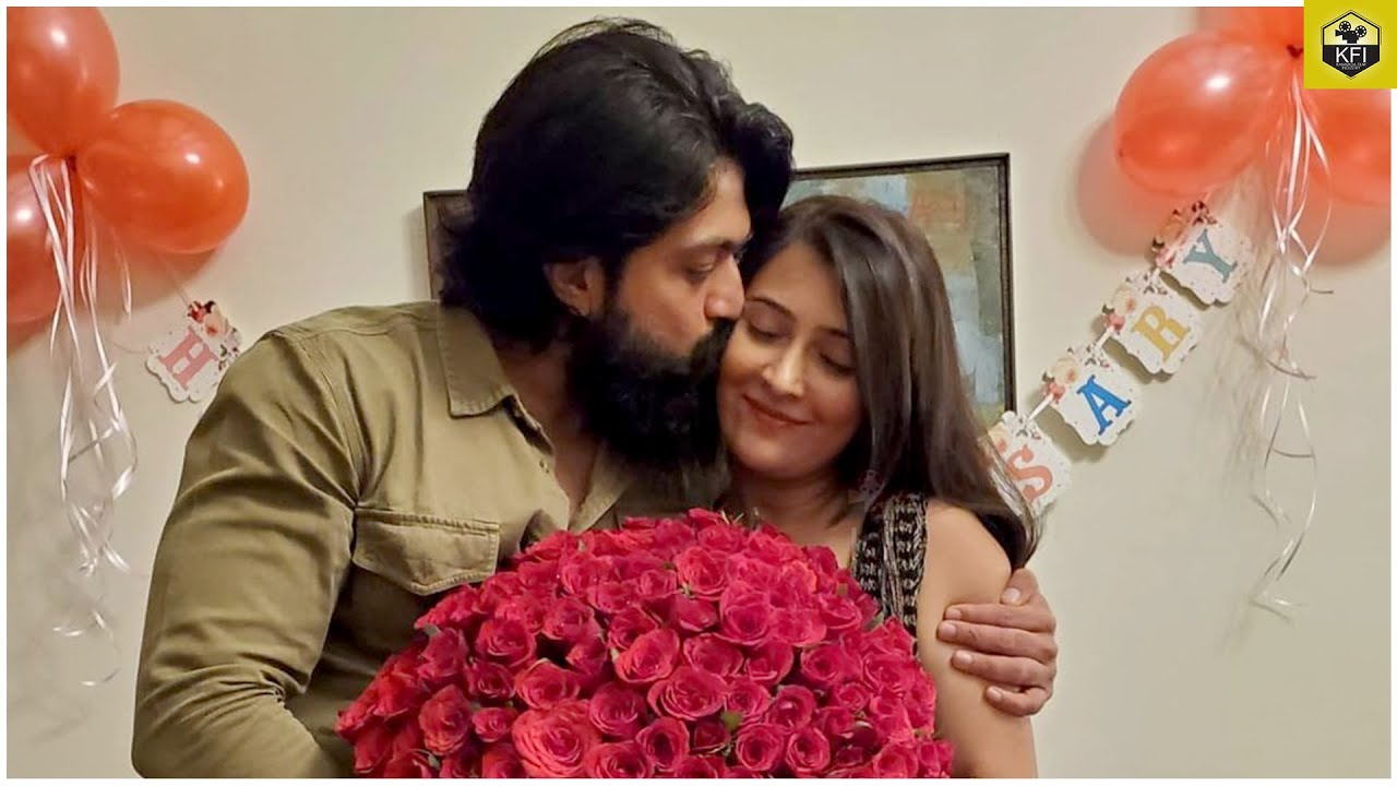Rocking Star Yash With Wife Beautiful Photos | Yash Radhika Pandit Video | KGF Yash Wife | Ayra Yash