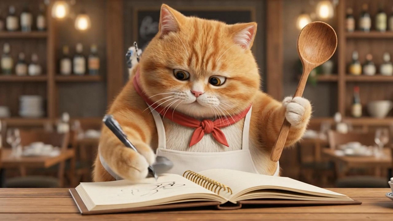 Cat Cartoon: Fat Cat Leaves Home to Start a Food Business!