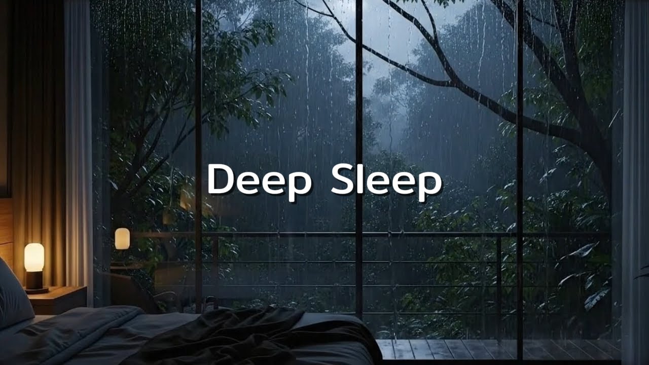 Deep Sleep - Rainy Day Bedroom Ambience for Stress Relief and Gentle Healing