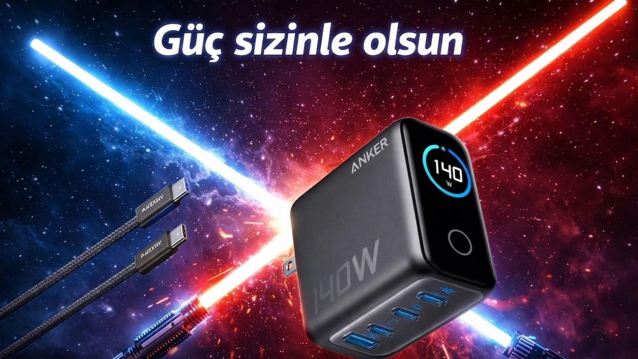 Hem PC, hem telefon için; Anker 140W hızlı şarj adaptörü ile güç sizinle olsun