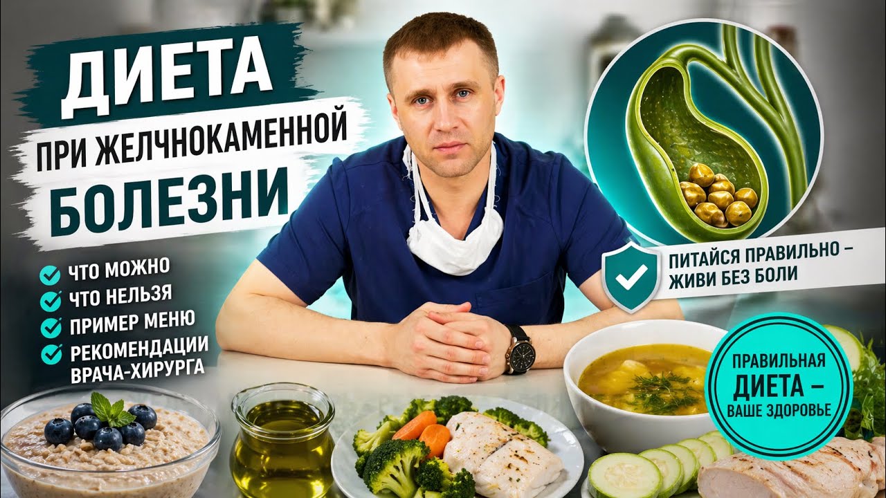 Диета при желчнокаменной болезни.