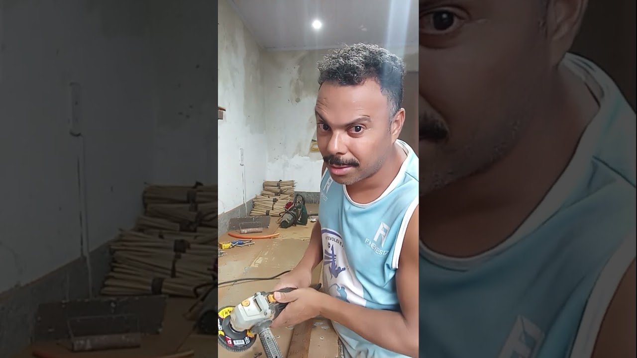 Fazendo cavalete para colocar tabuleiro de cuscuz.