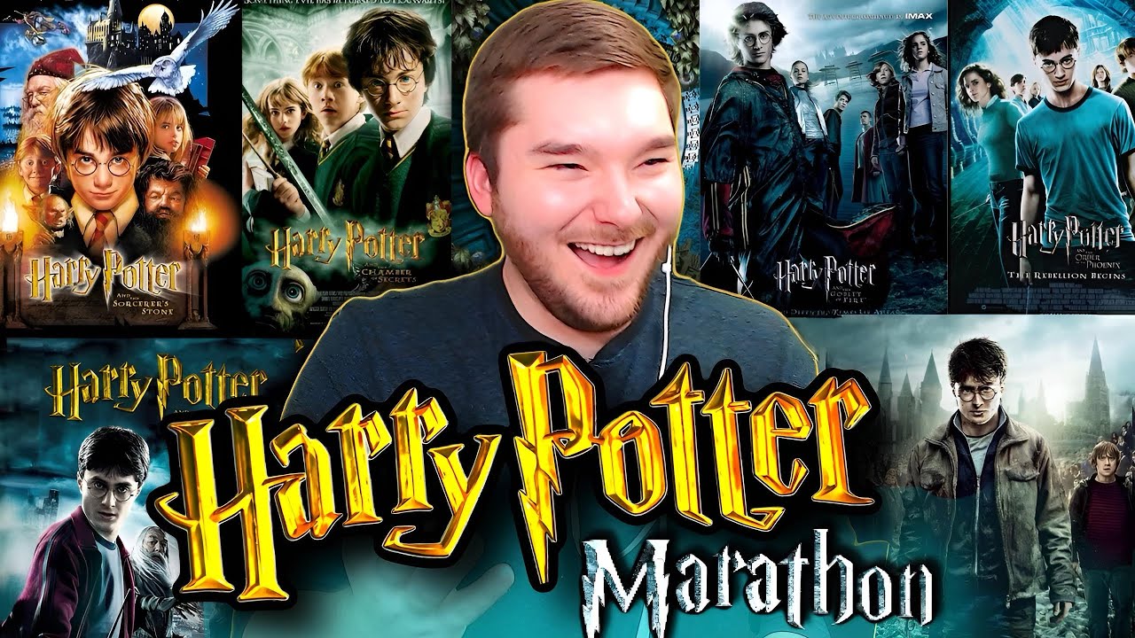 HARRY POTTER *BINGE* REACTION MARATHON (ALL 8 MOVIES) - First Time Watching