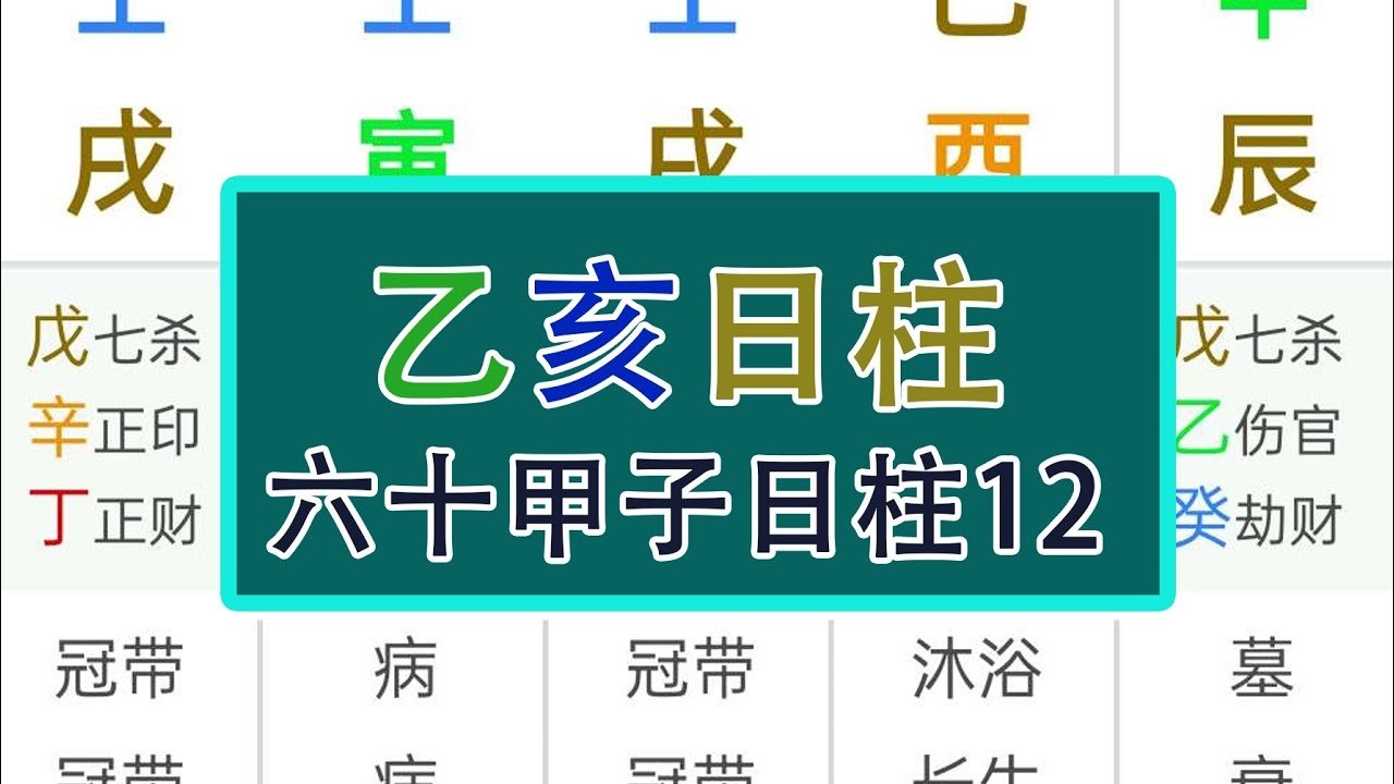 乙亥日柱(八字命理知识分享之六十甲子日柱12)#中华文化 #情感 #八字 #人生感悟 #易经 #易经 #易学 #智慧#命理