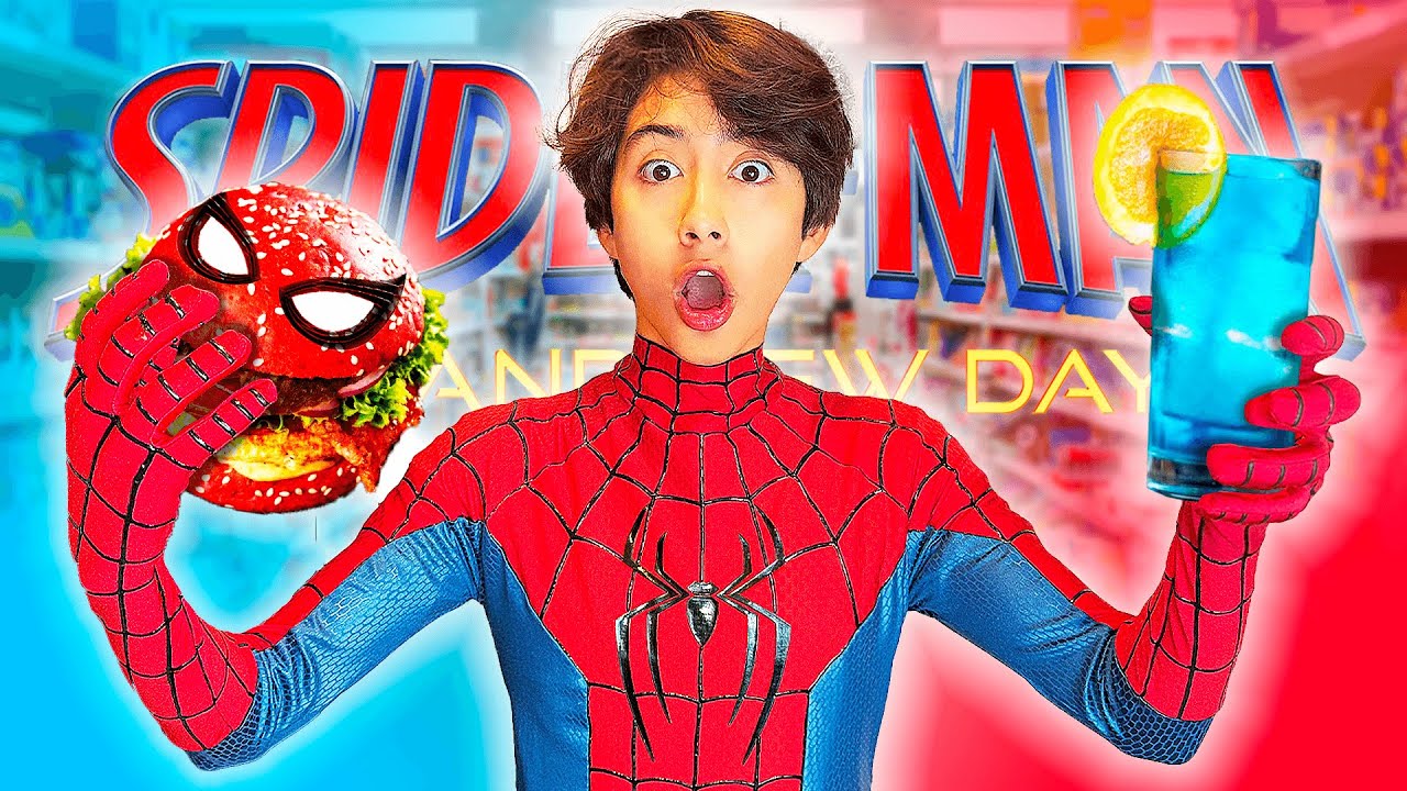 ¡UN DÍA COMIENDO COLORES DE SPIDERMAN! (ROJO Y AZUL) - IVANSPIDEY