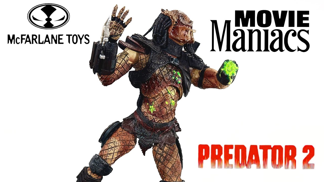 Набор McFarlane Toys Movie Maniacs Series 6 Predator 2 Predator Throwback Thursday Review
